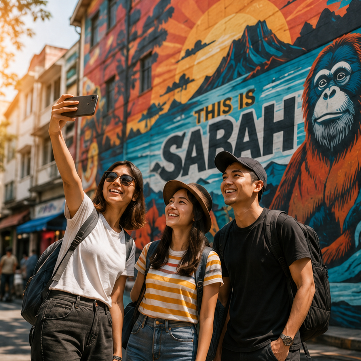 Friends exploring Sabah